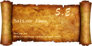 Saltzer Emma névjegykártya